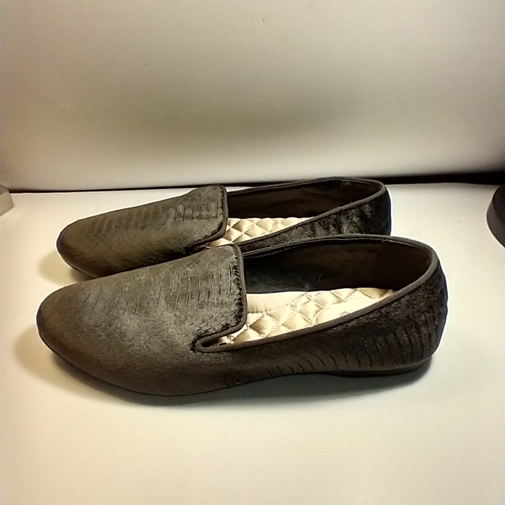 Birdies The Starling Charcoal Python Velvet Embossed Loafers Women's sz 8. - Picture 4 of 11
